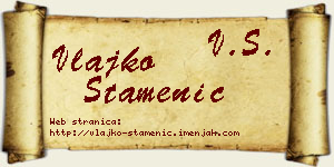 Vlajko Stamenić vizit kartica